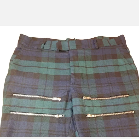 Boohoo Man Skinny Tartan Tailor Trousers Pants Ankle Zip Men 32 Hertiage Plaid - Picture 8 of 15